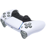 eXtremeRate Replacement D-pad R1 L1 R2 L2 Triggers Share Options Face Buttons, Metallic Steel Gray Full Set Buttons Compatible with ps5 Controller BDM-010 & BDM-020 - JPF1039G2