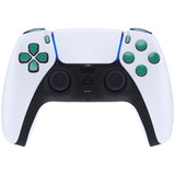 eXtremeRate Replacement D-pad R1 L1 R2 L2 Triggers Share Options Face Buttons, Chameleon Green Purple Full Set Buttons Compatible with ps5 Controller BDM-010 & BDM-020 - JPF1002G2