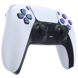 eXtremeRate Replacement D-pad R1 L1 R2 L2 Triggers Share Options Face Buttons, Chameleon Green Purple Full Set Buttons Compatible with ps5 Controller BDM-010 & BDM-020 - JPF1002G2