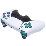 eXtremeRate Replacement D-pad R1 L1 R2 L2 Triggers Share Options Face Buttons, Chameleon Green Purple Full Set Buttons Compatible with ps5 Controller BDM-010 & BDM-020 - JPF1002G2