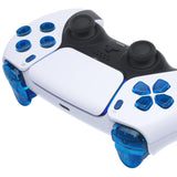 eXtremeRate Replacement D-pad R1 L1 R2 L2 Triggers Share Options Face Buttons, Clear Blue Full Set Buttons Compatible with ps5 Controller BDM-010 & BDM-020 - JPF3004G2