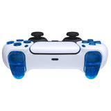 eXtremeRate Replacement D-pad R1 L1 R2 L2 Triggers Share Options Face Buttons, Clear Blue Full Set Buttons Compatible with ps5 Controller BDM-010 & BDM-020 - JPF3004G2