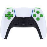 eXtremeRate Replacement D-pad R1 L1 R2 L2 Triggers Share Options Face Buttons, Green Full Set Buttons Compatible with ps5 Controller BDM-010 & BDM-020 - JPF1006G2