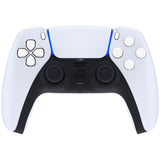 eXtremeRate Replacement D-pad R1 L1 R2 L2 Triggers Share Options Face Buttons, White Full Set Buttons Compatible with ps5 Controller BDM-010 & BDM-020 - JPF1008G2