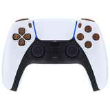 eXtremeRate Replacement D-pad R1 L1 R2 L2 Triggers Share Options Face Buttons, Wood Grain Full Set Buttons Compatible with ps5 Controller BDM-010 & BDM-020- JPF9001G2