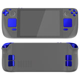 eXtremeRate Chrome Blue Replacement Full Set Buttons for Steam Deck LCD - JESDD004