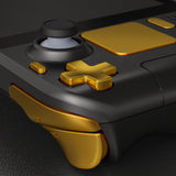 eXtremeRate Chrome Gold Replacement Full Set Buttons for Steam Deck LCD - JESDD001