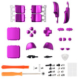 eXtremeRate Chrome Purple Replacement Full Set Buttons for Steam Deck LCD - JESDD002