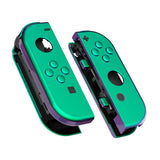 eXtremeRate Chameleon Green Purple Handheld Controller Housing With Full Set Buttons DIY Replacement Shell Case for NS Switch JoyCon & OLED JoyCon - Console Shell NOT Included - CP311