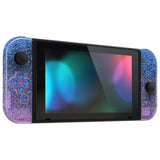 eXtremeRate Glitter Gradient Translucent Bluebell Joycon Handheld Controller Housing with Full Set Buttons, DIY Replacement Shell Case for NS Switch JoyCon & OLED JoyCon - Console Shell NOT Included - CP341