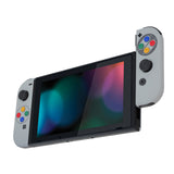 eXtremeRate SFC SNES Classic EU Style Joycon Handheld Controller Housing with Coloful Buttons, DIY Replacement Shell Case for NS Switch JoyCon & OLED JoyCon – Joycon and Console NOT Included - CT118