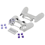 eXtremeRate Classics SNES Style Front Back Shell Touchpad for Controller, Replacement Housing Shell with Face Buttons for PS4 Slim PS4 Pro CUH-ZCT2 Controller - SP4SX08