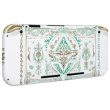 eXtremeRate Glow in Dark - Totem of Kingdom White Back Plate for Nintendo Switch Console, NS Joycon Handheld Controller Housing with Buttons, DIY Replacement Shell for Nintendo Switch - QT123