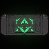 eXtremeRate Glow in Dark - Totem of Kingdom White Back Plate for Nintendo Switch Console, NS Joycon Handheld Controller Housing with Buttons, DIY Replacement Shell for Nintendo Switch - QT123