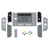 eXtremeRate Back Plate for Nintendo Switch Console, NS Joycon Handheld Controller Housing with Buttons, DIY Replacement Shell for Nintendo Switch - SFC SNES Classic EU - QT118
