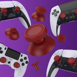 eXtremeRate ThumbsGear V3 Interchangeable Ergonomic Thumbsticks for PS5 Edge & PS5 & PS4 Controller - Carmine Red - NNFPFM004