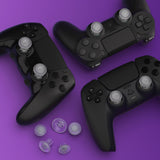 eXtremeRate ThumbsGear V3 Interchangeable Ergonomic Thumbsticks for PS5 Edge & PS5 & PS4 Controller - Clear - NNFPFM003