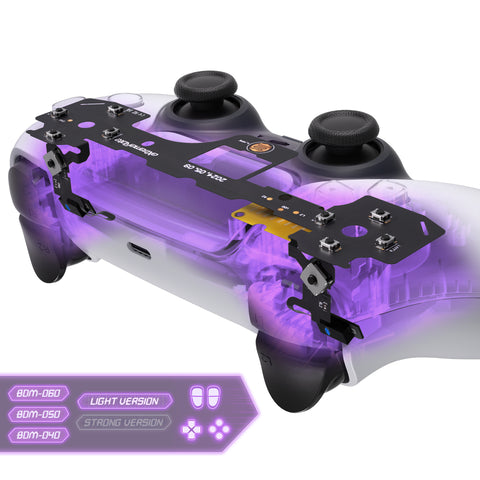 eXtremeRate Light Version Whole Clicky Kit V2 for PS5 Controller BDM-040/050/060 Shoulder Face Buttons, Micro Switch L2R2 Clicky Hair Trigger Kit and Tactile L1R1 Face Buttons Mouse Click for PS5 Controller - PFMD018V2