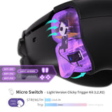 eXtremeRate Light Version Whole Clicky Kit V2 for PS5 Controller BDM-040/050/060 Shoulder Face Buttons, Micro Switch L2R2 Clicky Hair Trigger Kit and Tactile L1R1 Face Buttons Mouse Click for PS5 Controller - PFMD018V2