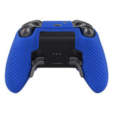 eXtremeRate PlayVital Blue Soft Anti-Slip Silicone Cover Skins, Controller Protective Case for New Xbox One Elite Series 2 (Model 1797 and Core Model 1797) with Thumb Grips Analog Caps -XBOWP0047GC