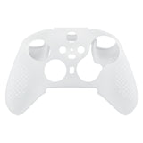 eXtremeRate PlayVital Semi-Transparent Clear Soft Anti-Slip Silicone Cover Skins, Controller Protective Case for New Xbox One Elite Series 2 (Model 1797 and Core Model 1797) with Thumb Grips Analog Caps -XBOWP0046GC