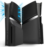 eXtremeRate eXcover Replacement Top Bottom Cover Side Panel with Cooling Vent for PS5 Slim Disc Edition Console - Black - APSPFM001