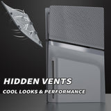 eXtremeRate eXcover Replacement Top Bottom Cover Side Panel with Cooling Vent for PS5 Slim Disc Edition Console - New Hope Gray - APSPFM003
