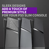 eXtremeRate eXcover Replacement Top Bottom Cover Side Panel with Cooling Vent for PS5 Slim Digital Edition Console - Black - SWRPFM001