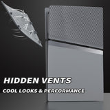 eXtremeRate eXcover Replacement Top Bottom Cover Side Panel with Cooling Vent for PS5 Slim Digital Edition Console - New Hope Gray - SWRPFM003