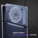 eXtremeRate eXcover Replacement Top Bottom Cover Side Panel with Cooling Vent for PS5 Slim Digital Edition Console - Clear Ice Blue - SWRPFM002