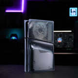 eXtremeRate eXcover Replacement Top Bottom Cover Side Panel with Cooling Vent for PS5 Slim Disc Edition Console - Clear Ice Blue - APSPFM002