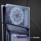 eXtremeRate eXcover Replacement Top Bottom Cover Side Panel with Cooling Vent for PS5 Slim Disc Edition Console - Clear Ice Blue - APSPFM002