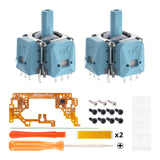 eXtremeRate eXhall Digital Calibrable Hall Effect Thumbstick Kit for PS5 Controller, Replacement 3D Joystick Analog Stick Sensor Module Kit for PS5 Controller with Calibrate FPC Board - Blue 80gf - HMRPF001