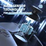 eXtremeRate eXhall Digital Calibrable Hall Effect Thumbstick Kit for PS5 Controller, Replacement 3D Joystick Analog Stick Sensor Module Kit for PS5 Controller with Calibrate FPC Board - Blue 80gf - HMRPF001