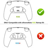 eXtremeRate White Replacement Redesigned K1 K2 Back Button Housing Shell for PS5 Controller eXtremerate RISE Remap Kit - Controller & RISE Remap Board NOT Included - WPFP3008