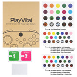 PlayVital Custom Home Button Power Switch Stickers Skin Cover for Xbox Series X & S, for Xbox One & Xbox One X/S Console & Controller, for Xbox One Elite Controller and Kinect - 60 pcs One Pack - XBLS005