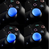 eXtremeRate 8 Blue Silicone Rubber Precision Platporm Raised Analog Sticks Thumb Grips for PS4 Slim PS4 Pro Thumbsticks-ZXBJ1232