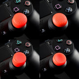 eXtremeRate 8 Red Silicone Rubber Precision Platporm Raised Analog Sticks Thumb Grips for PS4 Slim PS4 Pro Thumbsticks -ZXBJ1224