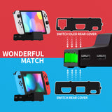 eXtremeRate AiryDocky DIY Kit Black Replacement Case for Nintendo Switch Dock, Redesigned Portable Mini Dock Shell Cover for Nintendo Switch OLED - Shells Only, Dock & Circuit Board NOT Included - LLNSM002