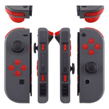 eXtremeRate Transparent Clear Red Replacement ABXY Direction Keys SR SL L R ZR ZL Trigger Buttons Springs, Full Set Buttons Repair Kits with Tools for NS Switch JoyCon & OLED JoyCon - JoyCon Shell NOT Included - AJ105