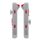 eXtremeRate Transparent Clear Red Replacement ABXY Direction Keys SR SL L R ZR ZL Trigger Buttons Springs, Full Set Buttons Repair Kits with Tools for NS Switch JoyCon & OLED JoyCon - JoyCon Shell NOT Included - AJ105