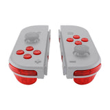 eXtremeRate Transparent Clear Red Replacement ABXY Direction Keys SR SL L R ZR ZL Trigger Buttons Springs, Full Set Buttons Repair Kits with Tools for NS Switch JoyCon & OLED JoyCon - JoyCon Shell NOT Included - AJ105