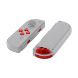 eXtremeRate Transparent Clear Red Replacement ABXY Direction Keys SR SL L R ZR ZL Trigger Buttons Springs, Full Set Buttons Repair Kits with Tools for NS Switch JoyCon & OLED JoyCon - JoyCon Shell NOT Included - AJ105