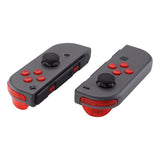 eXtremeRate Transparent Clear Red Replacement ABXY Direction Keys SR SL L R ZR ZL Trigger Buttons Springs, Full Set Buttons Repair Kits with Tools for NS Switch JoyCon & OLED JoyCon - JoyCon Shell NOT Included - AJ105