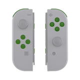 eXtremeRate Transparent Clear Green Replacement ABXY Direction Keys SR SL L R ZR ZL Trigger Buttons Springs, Full Set Buttons Repair Kits with Tools for NS Switch JoyCon & OLED JoyCon - JoyCon Shell NOT Included - AJ106