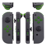 eXtremeRate Transparent Clear Green Replacement ABXY Direction Keys SR SL L R ZR ZL Trigger Buttons Springs, Full Set Buttons Repair Kits with Tools for NS Switch JoyCon & OLED JoyCon - JoyCon Shell NOT Included - AJ106