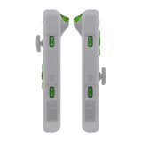 eXtremeRate Transparent Clear Green Replacement ABXY Direction Keys SR SL L R ZR ZL Trigger Buttons Springs, Full Set Buttons Repair Kits with Tools for NS Switch JoyCon & OLED JoyCon - JoyCon Shell NOT Included - AJ106