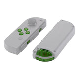 eXtremeRate Transparent Clear Green Replacement ABXY Direction Keys SR SL L R ZR ZL Trigger Buttons Springs, Full Set Buttons Repair Kits with Tools for NS Switch JoyCon & OLED JoyCon - JoyCon Shell NOT Included - AJ106