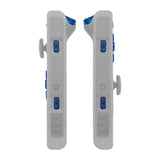 eXtremeRate Transparent Clear Blue Replacement ABXY Direction Keys SR SL L R ZR ZL Trigger Buttons Springs, Full Set Buttons Repair Kits with Tools for NS Switch JoyCon & OLED JoyCon - JoyCon Shell NOT Included - AJ107