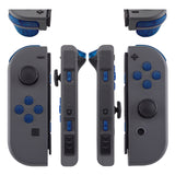 eXtremeRate Transparent Clear Blue Replacement ABXY Direction Keys SR SL L R ZR ZL Trigger Buttons Springs, Full Set Buttons Repair Kits with Tools for NS Switch JoyCon & OLED JoyCon - JoyCon Shell NOT Included - AJ107